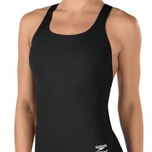 Speedo Women's Swimsuit One Piece Endurance+ Pro Solid Adult Team Black Sz 12/38